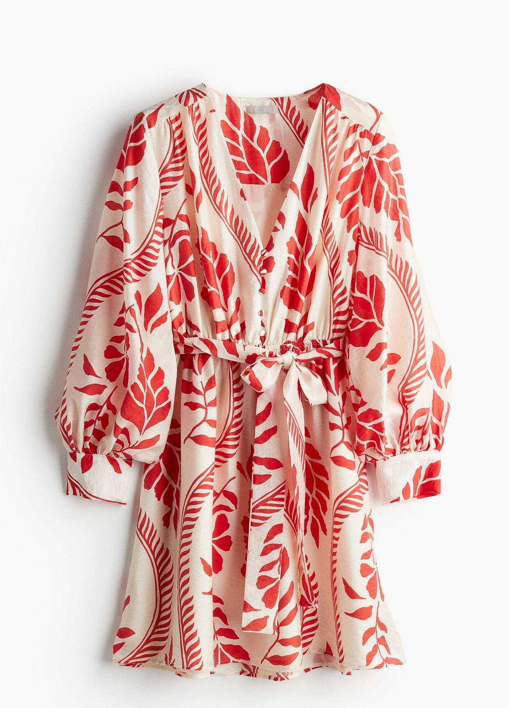 Молочное кэжуал платье H&M с рисунком