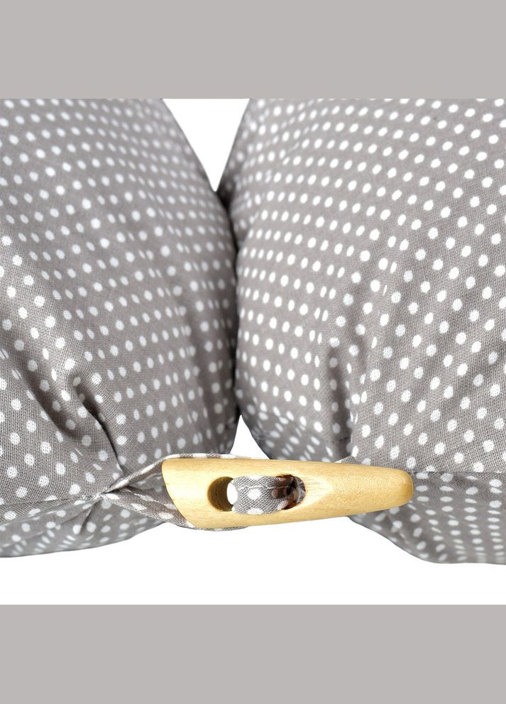 Подушка для вагітних і годування ТМ PAPAELLA з ґудзиком 30х190 см горошок сирій IDEIA (275870637)