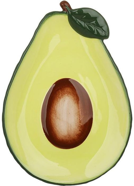 Тарелки керамические "Авокадо" 26х18см, набор 4 обеденные тарелки Bona (372170869)