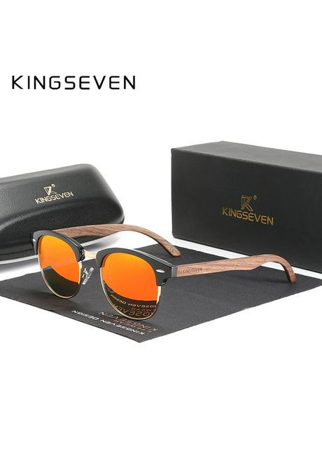 Поляризационные солнцезащитные очки для мужчин и женщин N5516 Red KINGSEVEN (303401481)