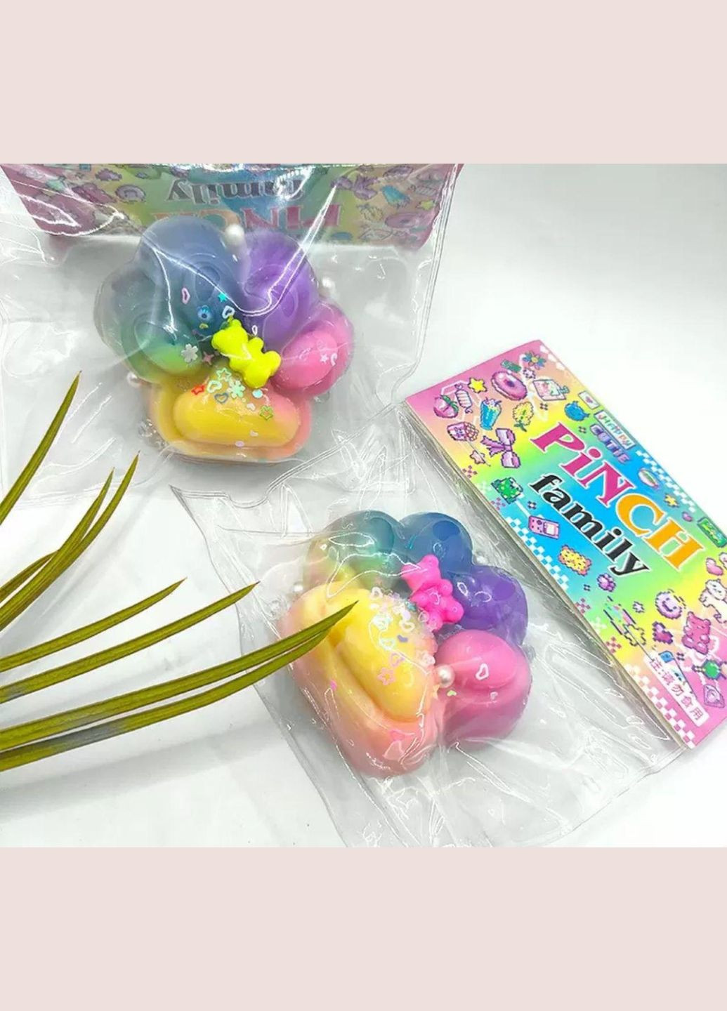 Сквіш таба лапка антистрес Райдужна No Brand (333163706)