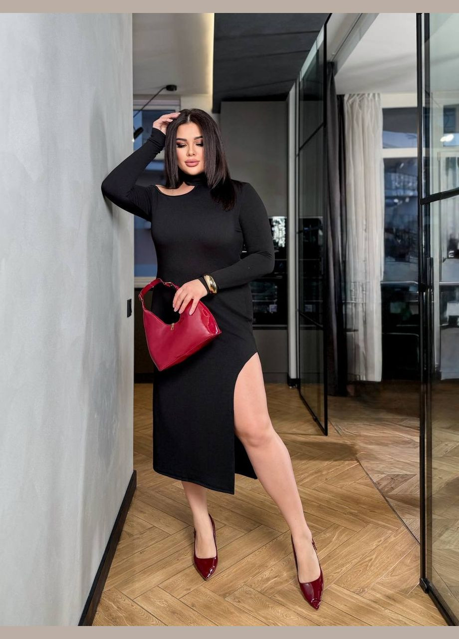 Чорна коктейльна, ділова, повсякденний, кежуал, вечірня жіноча сукня силуетна No Brand