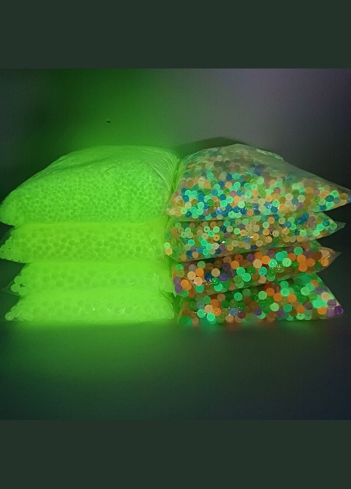 Намистини люмінісцентні, пластик, 8 мм, мікс, 30 шт No Brand (340486879)