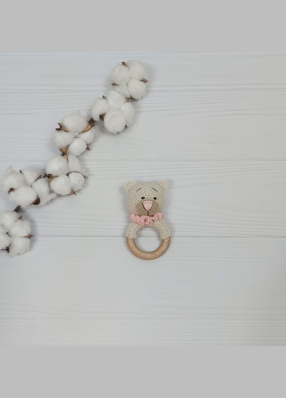 Погремушка ручной работы "Мишка" a.l.babybox Св Беж No Brand (315488109)