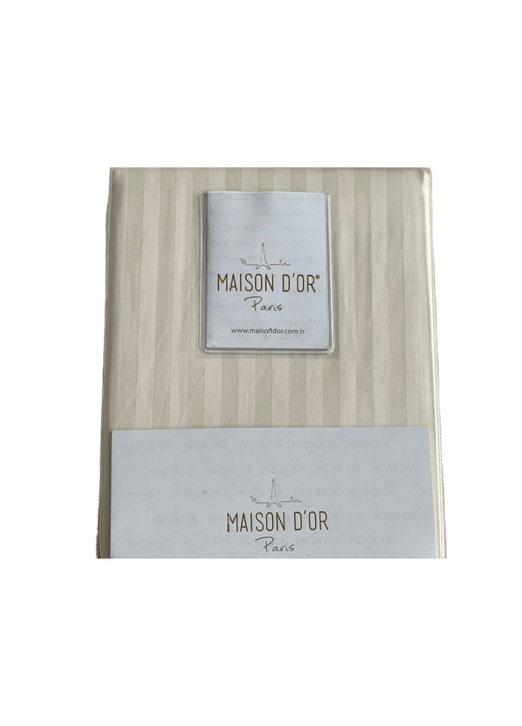 Простирадло сатинова ecru 240x260 +наволочки 2-50x70 Maison D'or (365963448)