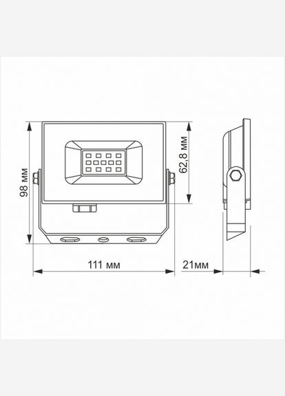 LED прожектор TITANUM TLF106 10W 6000K (TLF106) Videx (305757232)