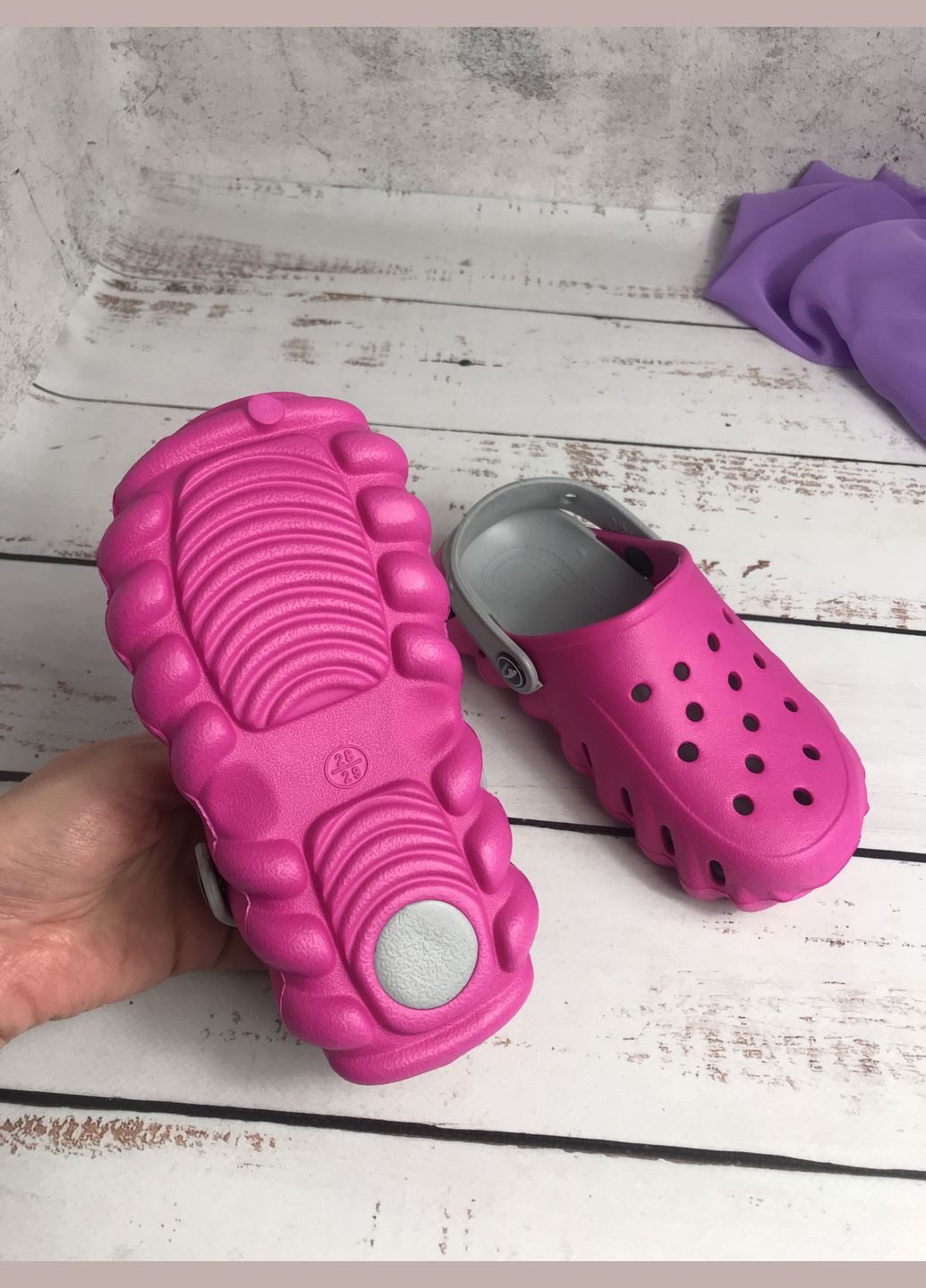 Крокси сабо дитячі для дівчинки Рожевий (302) Luck Line (332795195)