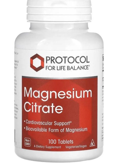 Магний цитрат, Magnesium Citrate 100 таб Protocol for Life Balance (359473626)