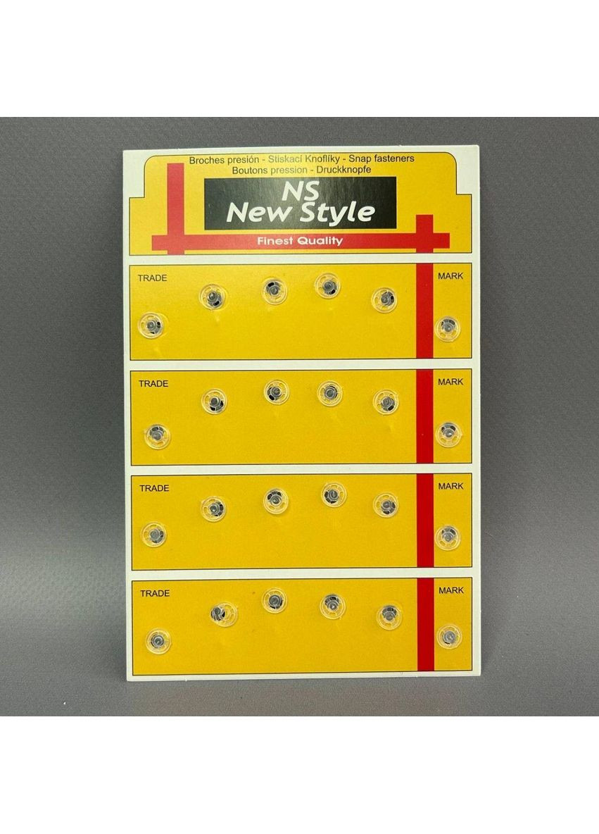 D=7 мм, пришивные кнопки 24шт пластик цвет прозрачный No Brand (354797935)