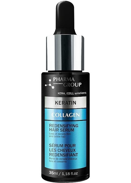 Відновлювальна сироватка для волосся Keratin + Collagen Redensifying Hair Serum 35ml (1159430-31157807) Pharma Group Laboratories (368622327)