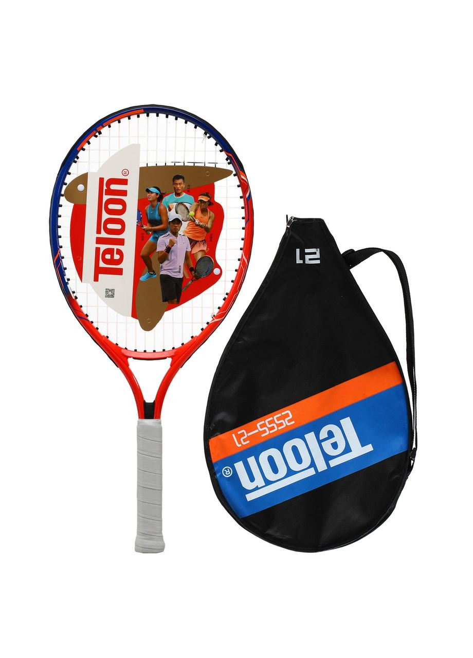 Ракетка для великого тенісу (алюміній, 21in, помаранчевий) (2555-21) Teloon (361437369)
