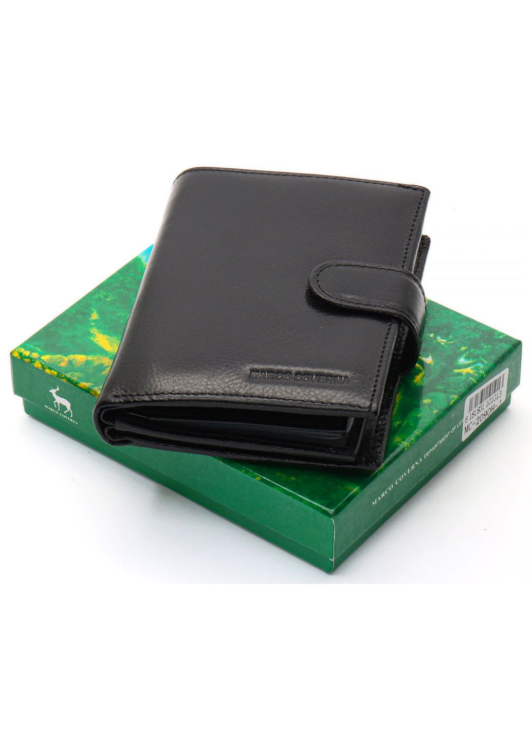 Черное мужское портмоне из натуральной кожи с отделением под автодокументы MC-2090H-1 Marco Coverna (346532890)