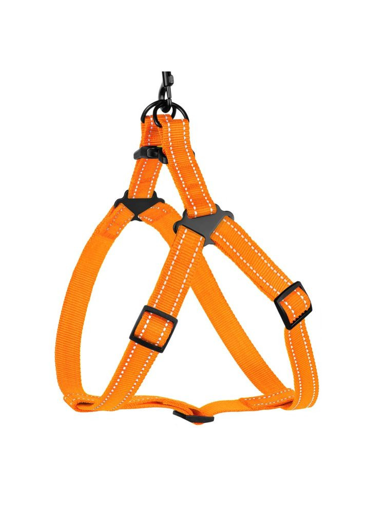 Шлея для собак Active нейлонова помаранчева 2х45-56 см 71/1304 BronzeDog (269454187)