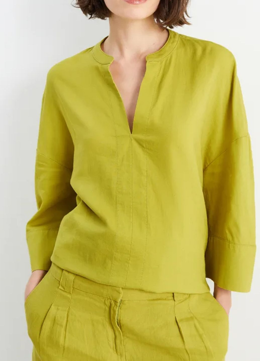 Зеленая летняя блузка C&A