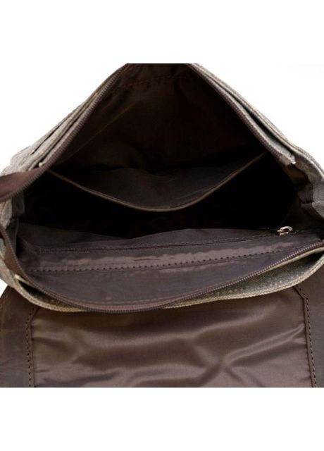 Сумка чоловіча планшет з натуральної шкіри та текстилю для телефону та документів через плече для подорожей Сірий 40813 TARWA (367164773)