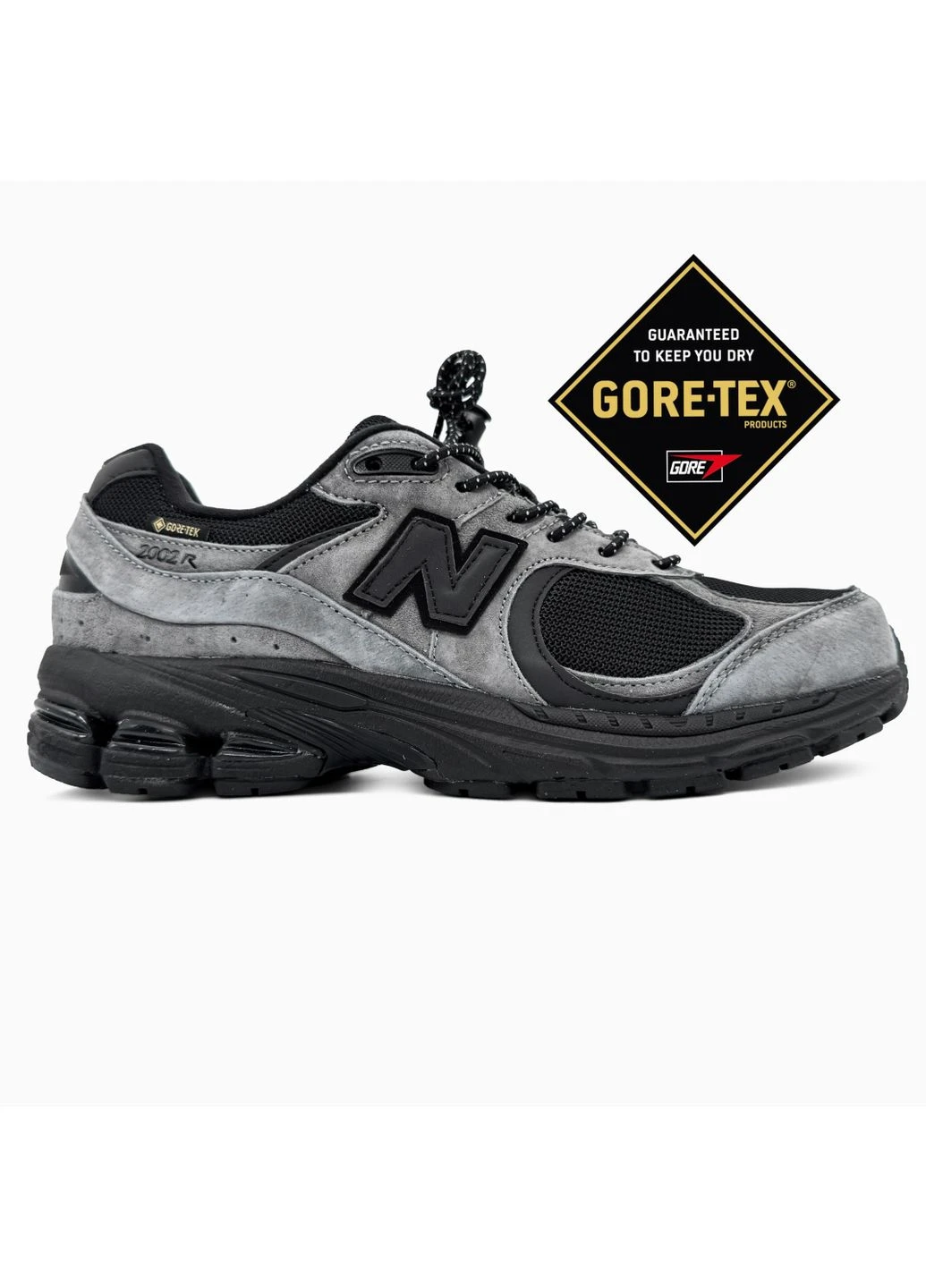 КРОСІВКИ ЖІНОЧІ NEW BALANCE 2002R GREY GORE-TEX НЬЮ БЕЛАНС 2002R No Brand сірі демісезони (367174313)