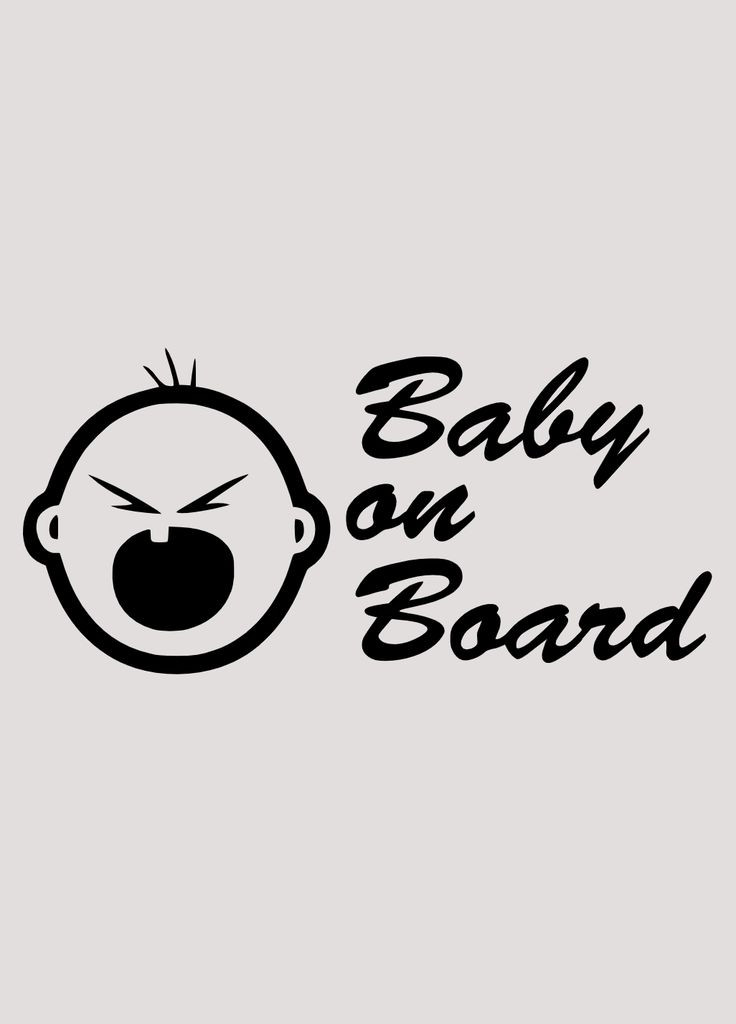 Виниловая наклейка на автомобиль Baby on Board - Малыш и монтажная пленка 12x25 см No Brand (322062445)