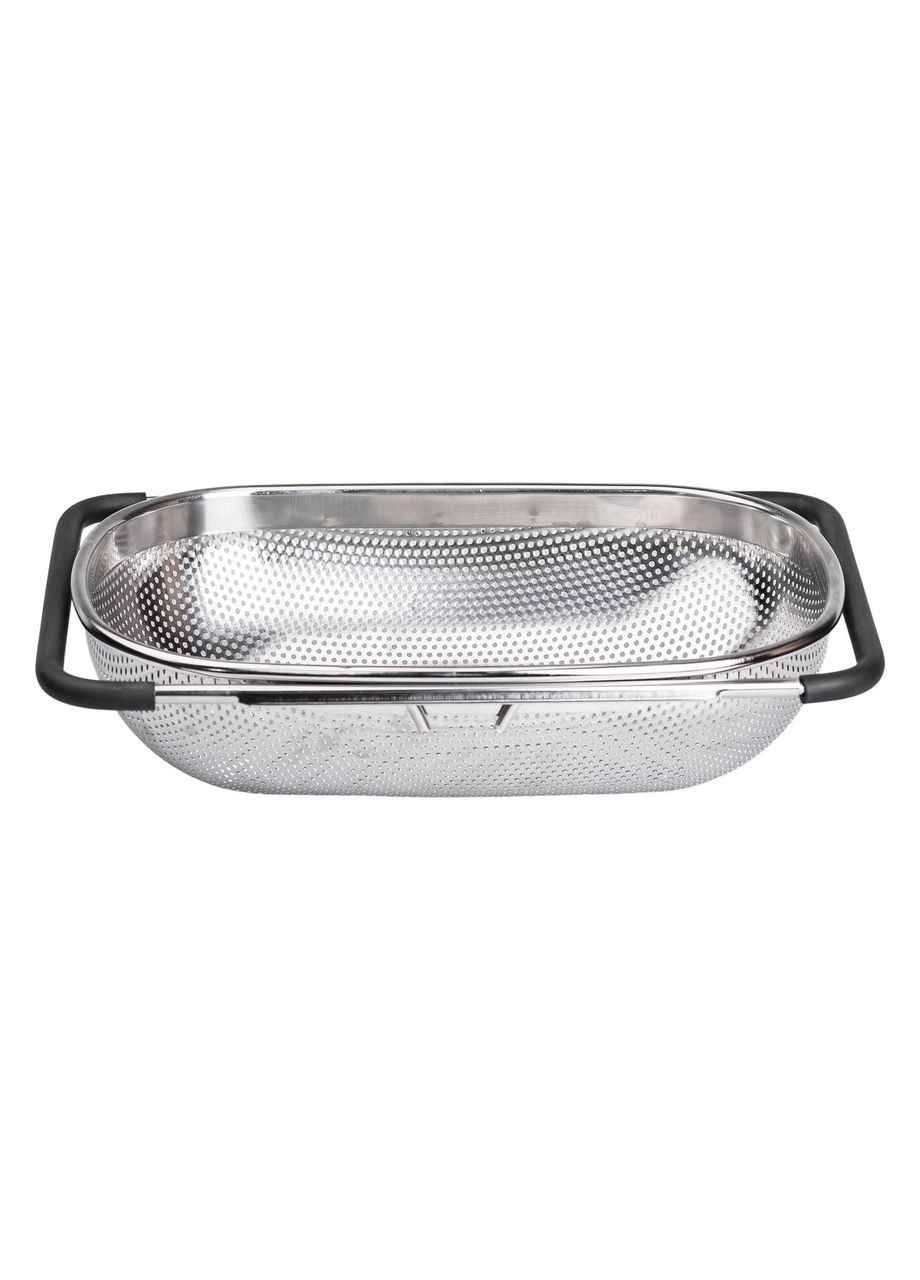 Дуршлаг сито на раковину для мытья овощей и фруктов 36х24х9 см из нержавеющей стали HP-19-17 (A-033478) Zhongjing (362210580)