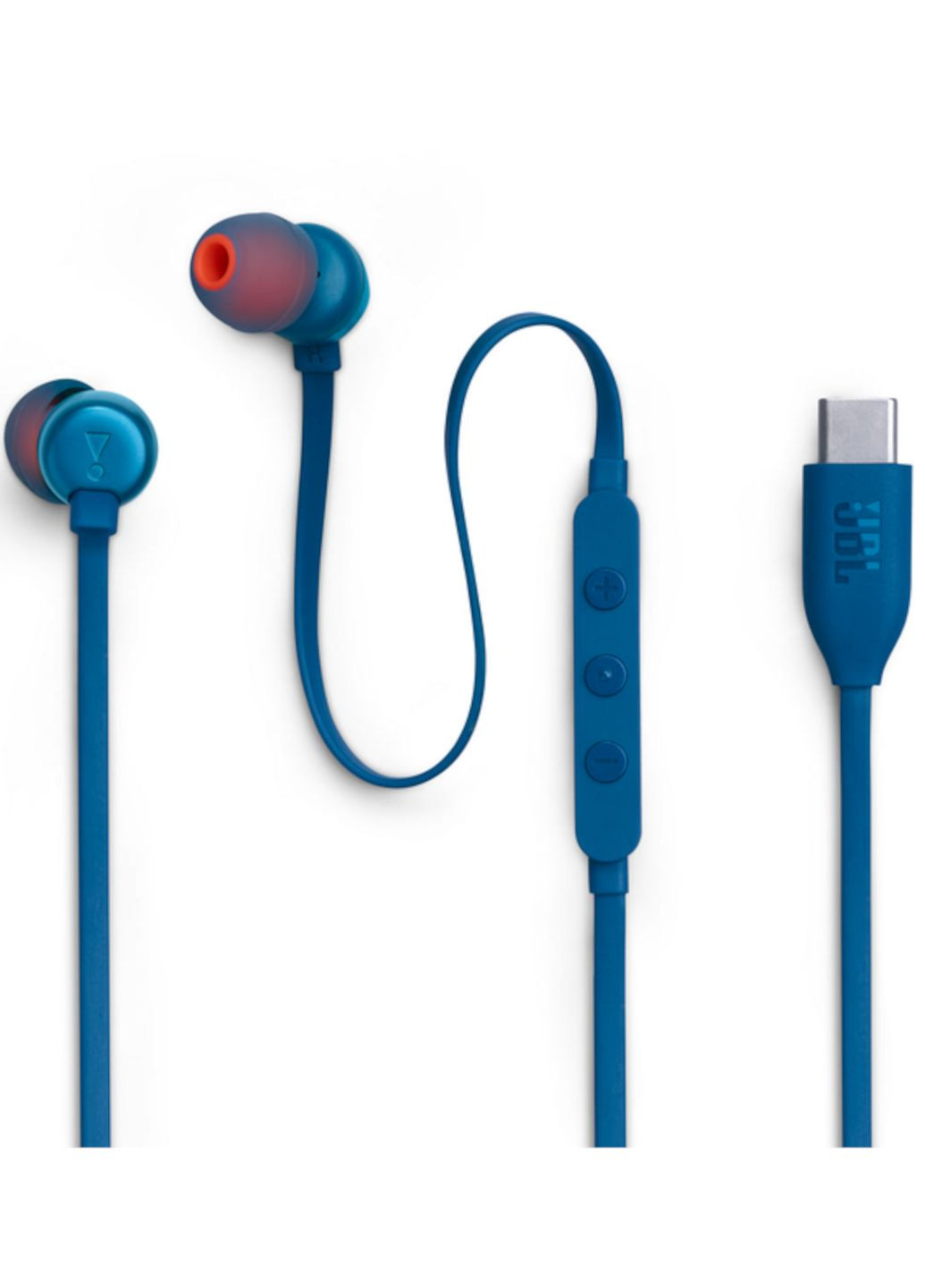 Навушники Type C, сині, провідні, з мікрофоном, вакуумні/внутрішньоканальні, кабель 1.2 м JBL T310 (355267362)