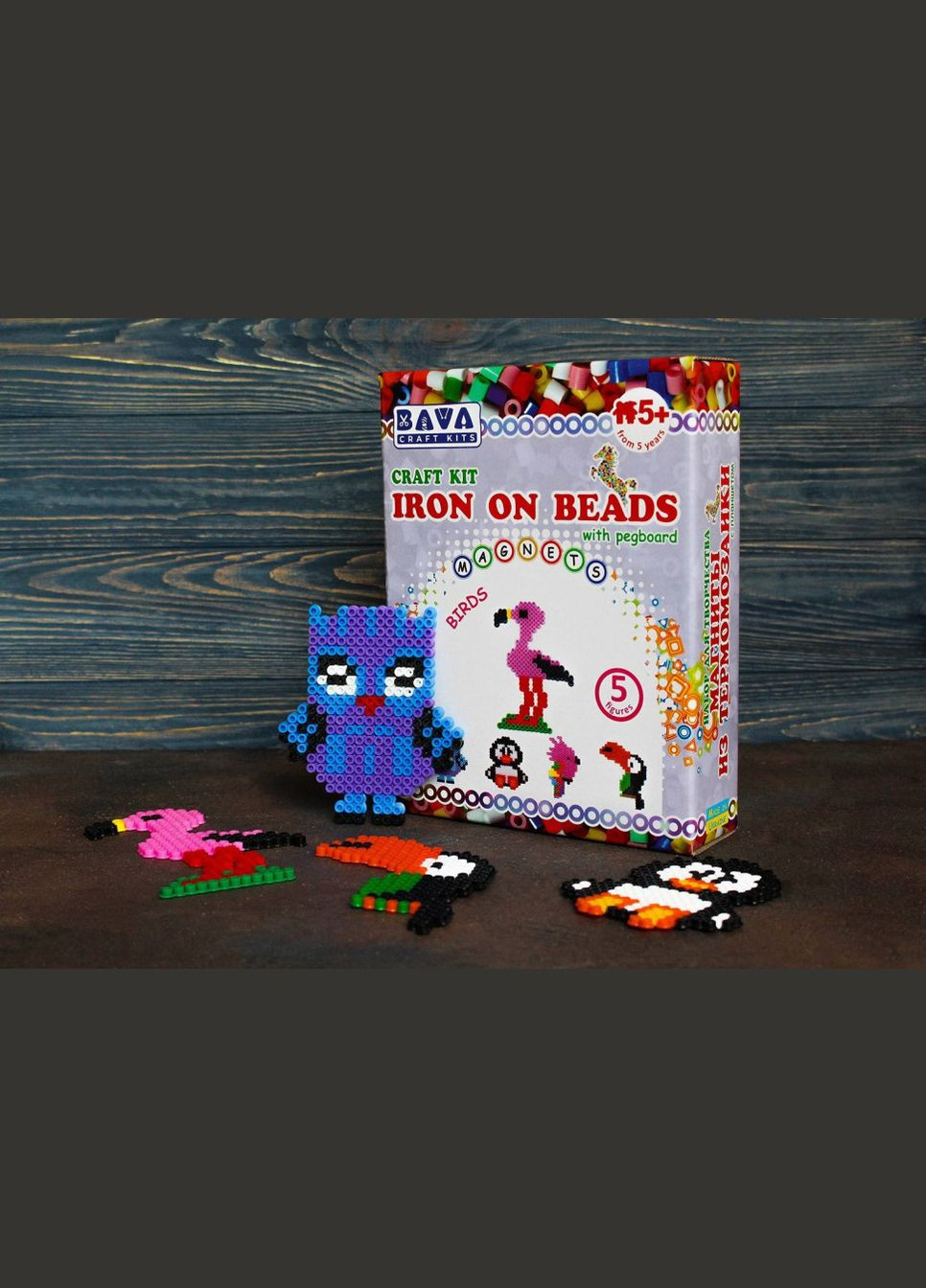 Магниты с термомозаики "Птицы" (TM-005) набор для творчества No Brand (316526271)