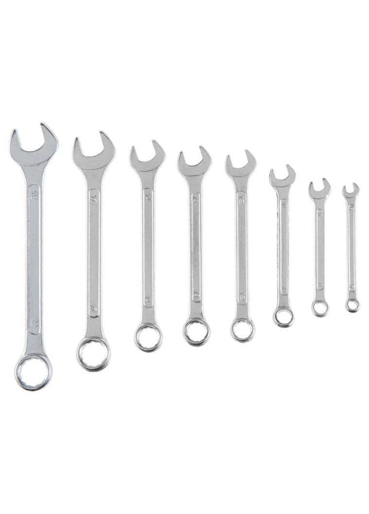Набор комбинированных ключей (6-19 мм, 8 шт) рожково-накидных (23835) Top Tools (295033000)