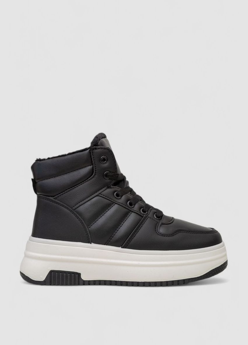 Кросівки жіночі зимові на хутрі, 248RAM022 Ager чорно-білі зими (360860395)