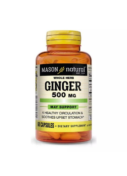 Ginger 500 mg 60 Caps Mason Natural (288050817)