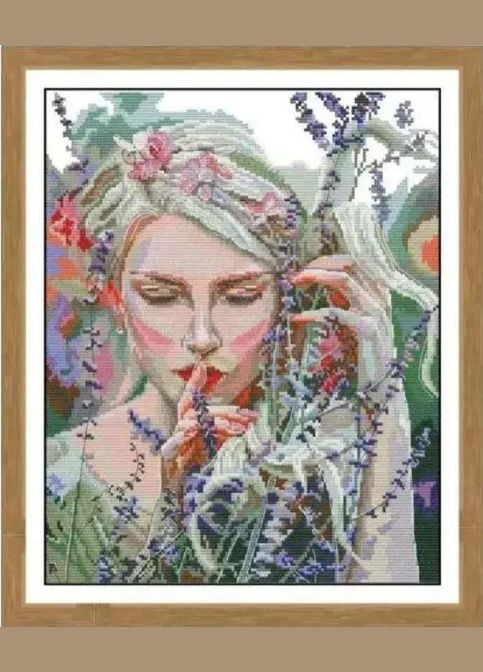 Набор для вышивания по нанесённой на канву схеме "Listen to the quiet ".AIDA 14CT printed, 33*40 см Joy Sunday (313612991)