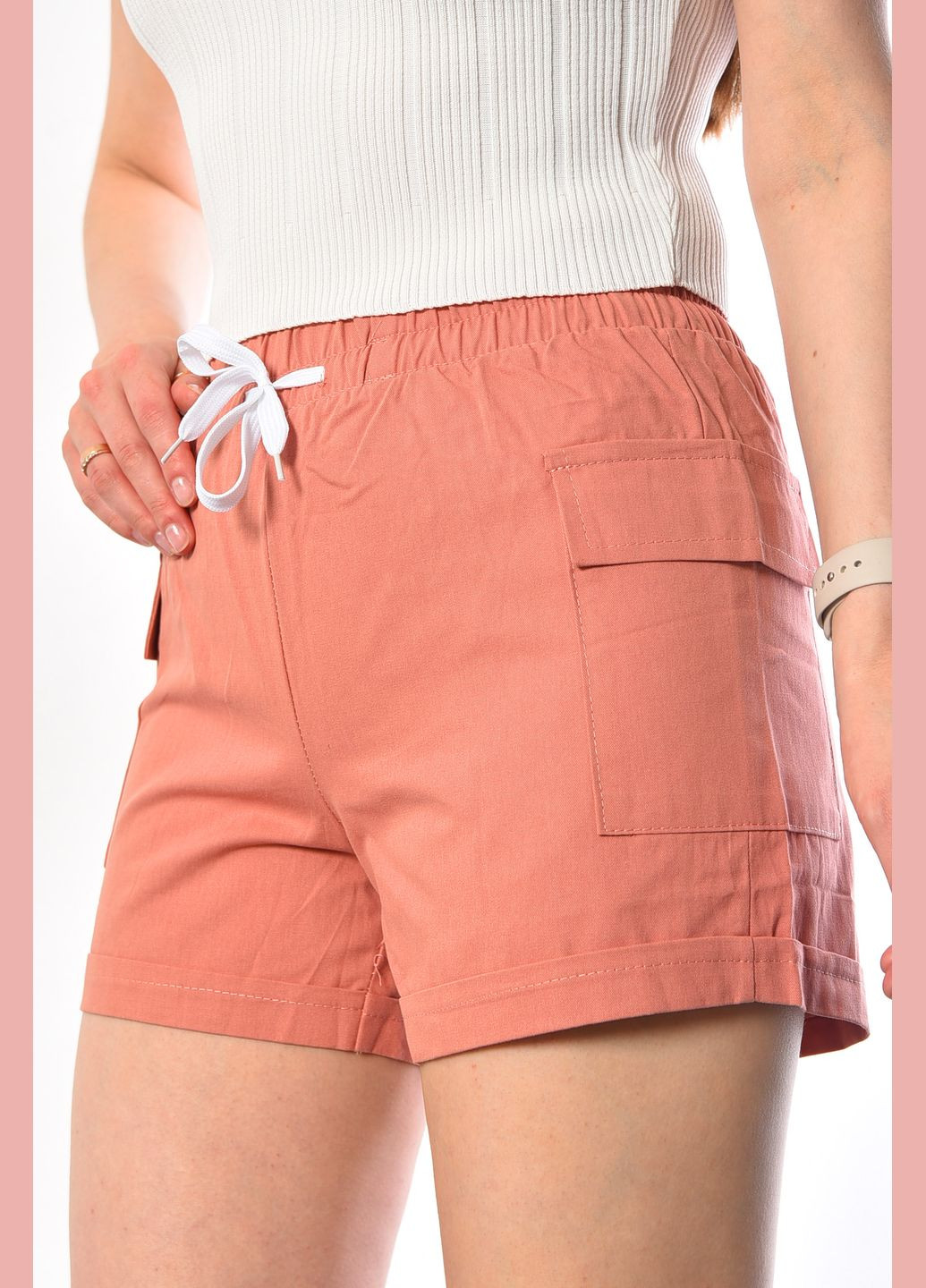 Шорты женские темно-розового цвета Let's Shop (298283457)