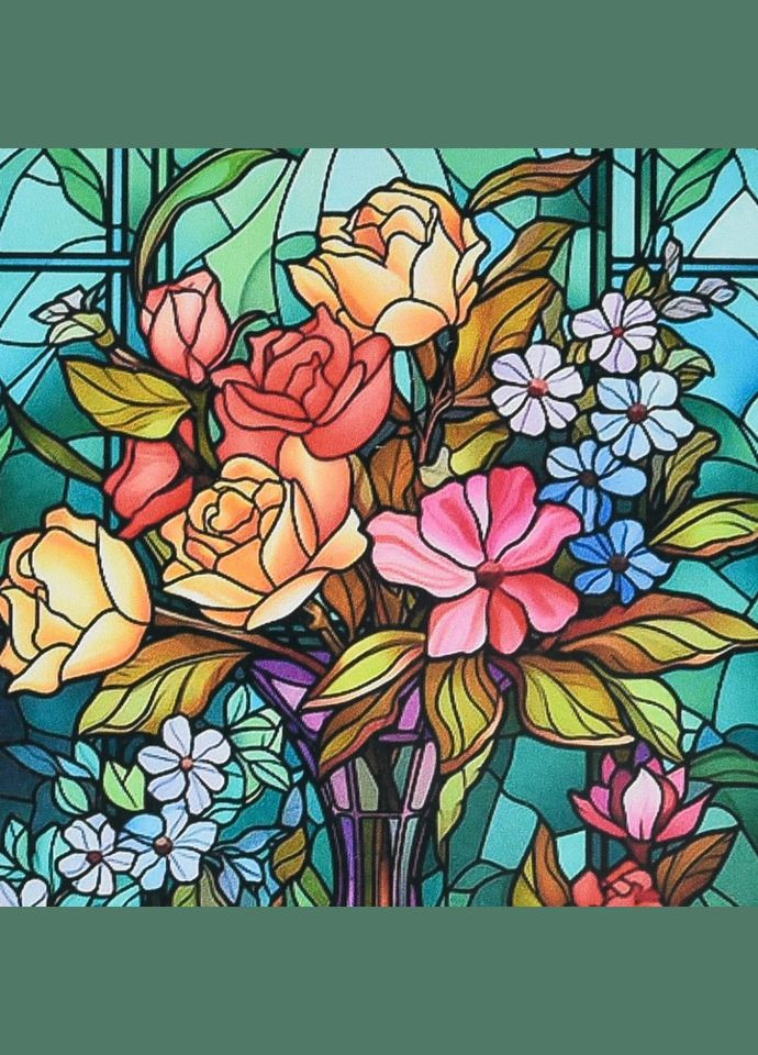 Алмазна мозаїка "Барви вітражу" DEEX16285 не повна викладка Strateg (317326375)