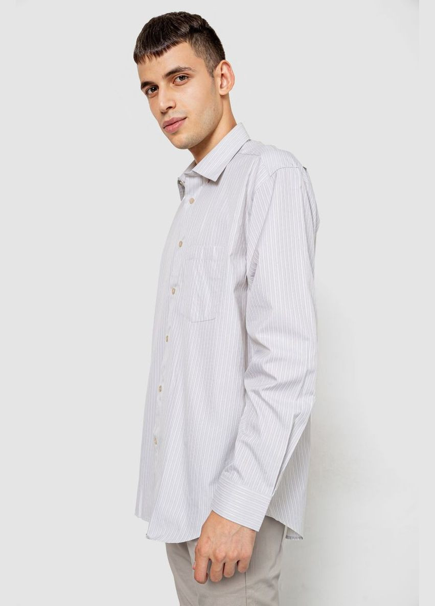 Сорочка чоловіча в смужку сіро-рожева розмір 39 (sku_244R332) No Brand (323041296)