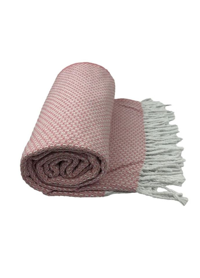 Бавовняний плед Valencia Владі Валенсія 3178 Рожевий 140х200 Коттон 50% Vladi (317733207)