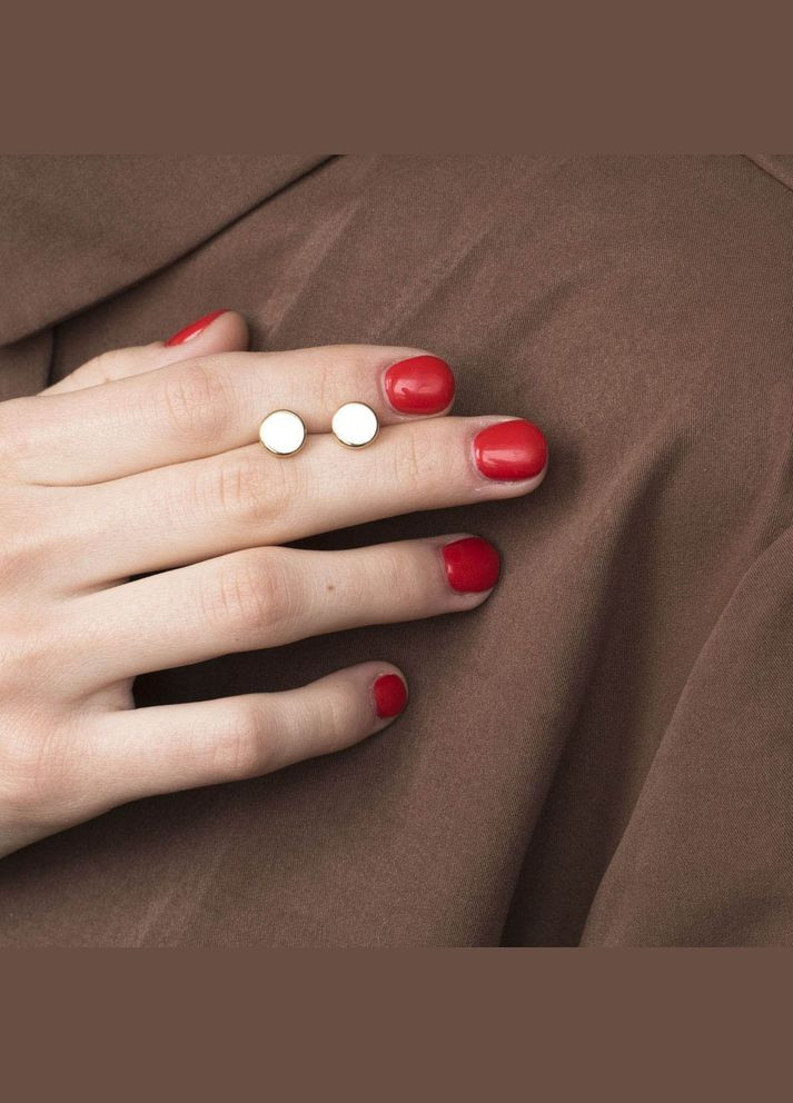 Золотые серьги-пусеты Кружочки с05559 Oniks (264022864)