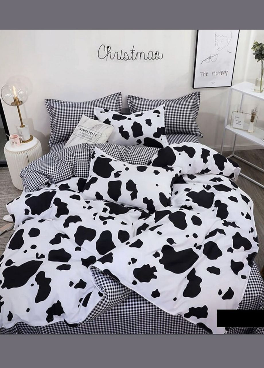 Постільна білизна бязь Далматинець односпальний 150х220 чорно-білий No Brand (289458363)