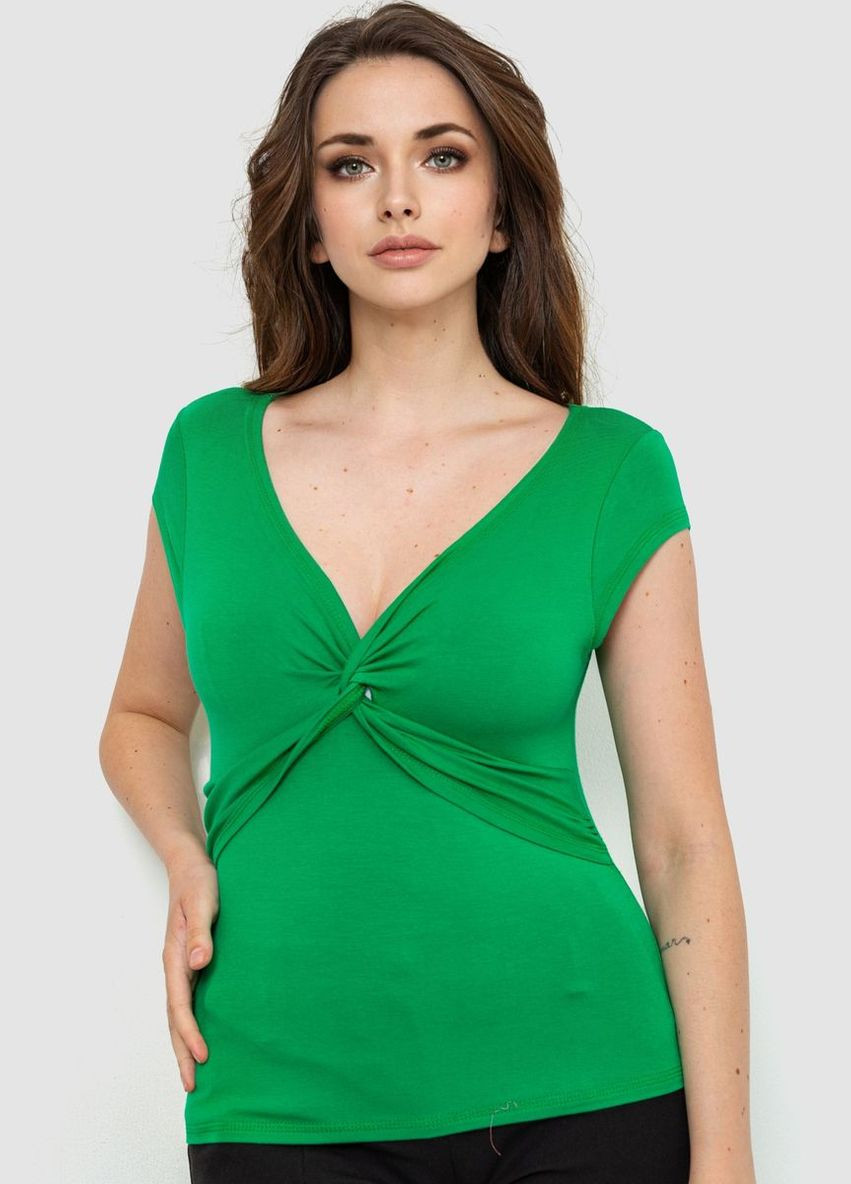 Зелена демісезон футболка жіноча, колір білий, Ager