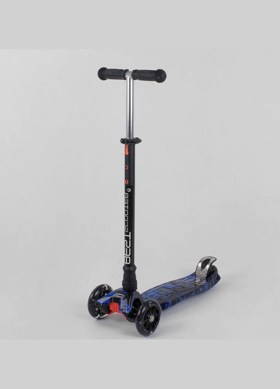 Самокат детский MAXI " " пластмассовый, 3 колеса PU, СВЕТ, трубка руля алюминиевая Best Scooter (301422786)