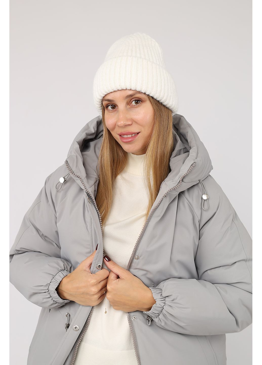 Шапка жіноча колір молочний CB-00280596 Yuki (362896834)