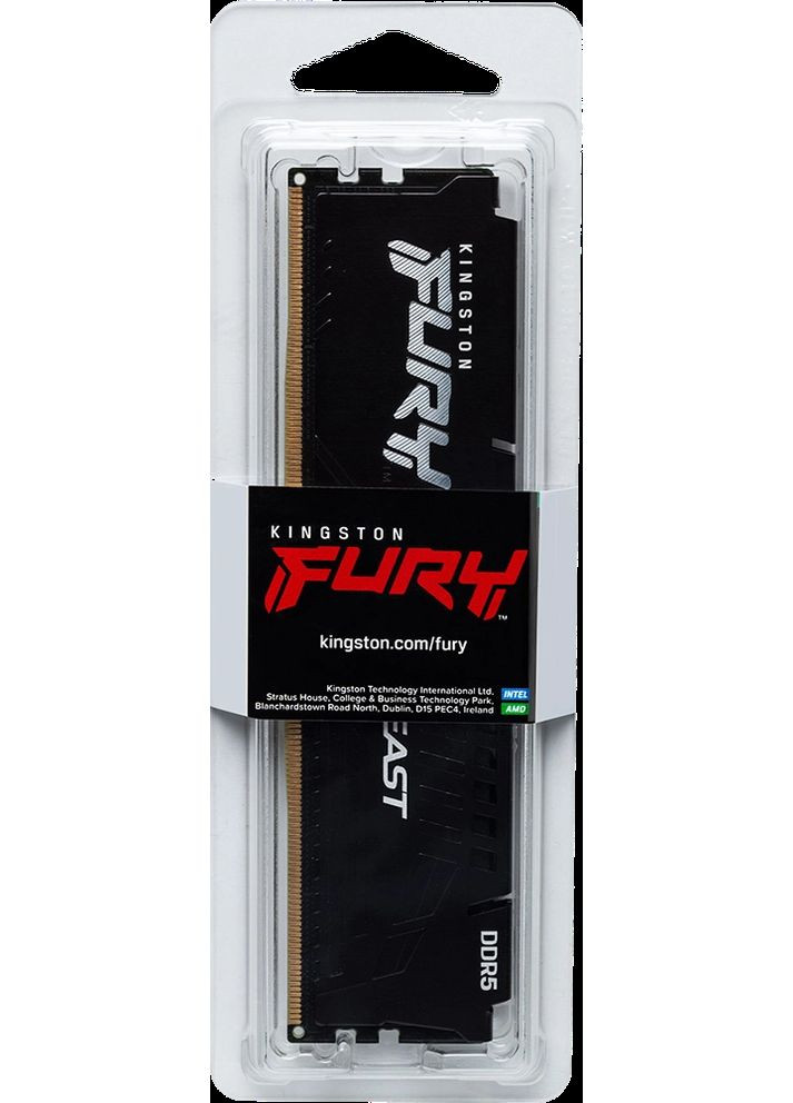 ОЗП DDR5 32GB 6000Mhz FURY Beast Black (KF560C36BBE2-32) Kingston (372464558)