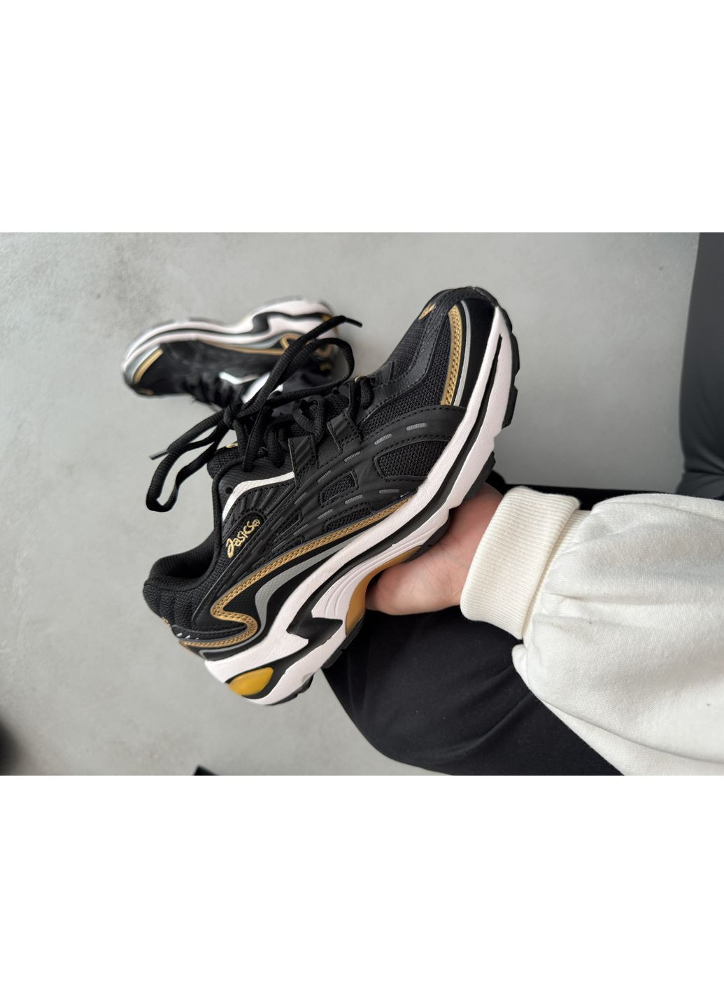 КРОССОВКИ ЖЕНСКИЕ ASICS GEL-PRELEUS BLACK / ORANGE АСИКС ГЕЛЬ No Brand чёрные демисезоны (368647146)