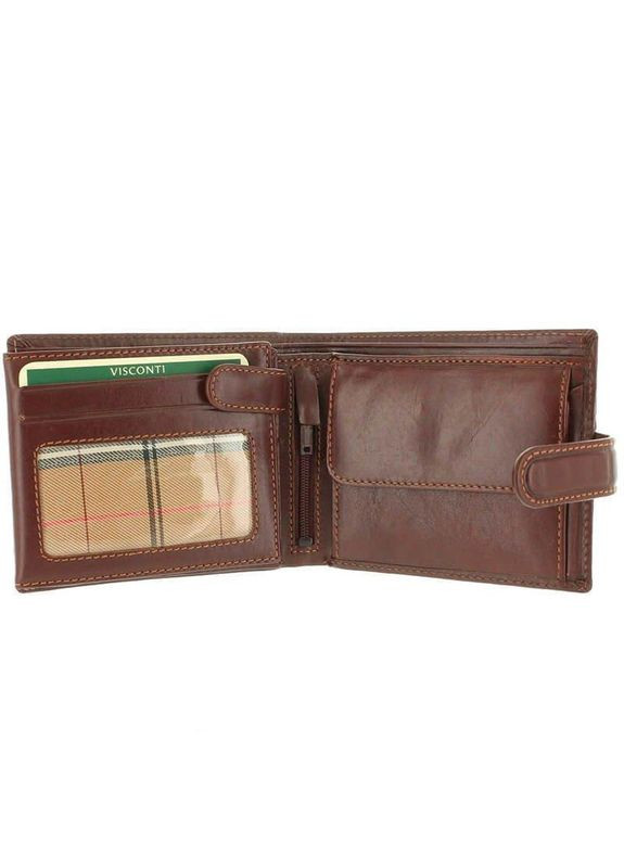 Портмоне мужское кожаное Rome Italian Brown (MZ5 IT BRN) Visconti (332186472)