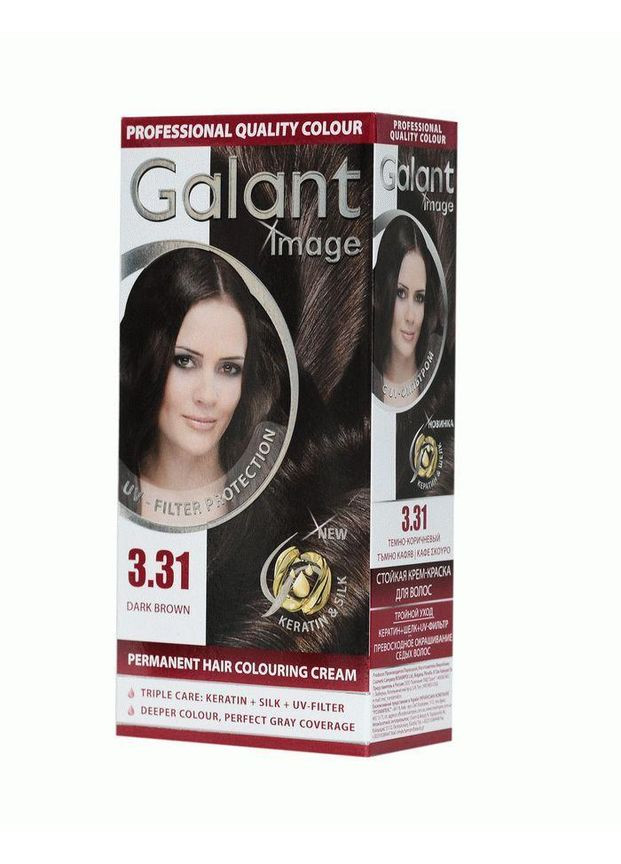 Стійка крем-фарба для волосся Image 3.31 темно-коричневий 115 мл Galant (356698739)