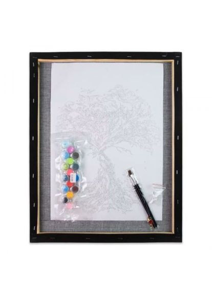 Картина за номерами на чорному тлі "Підводний світ" 30х40 Strateg (318015922)