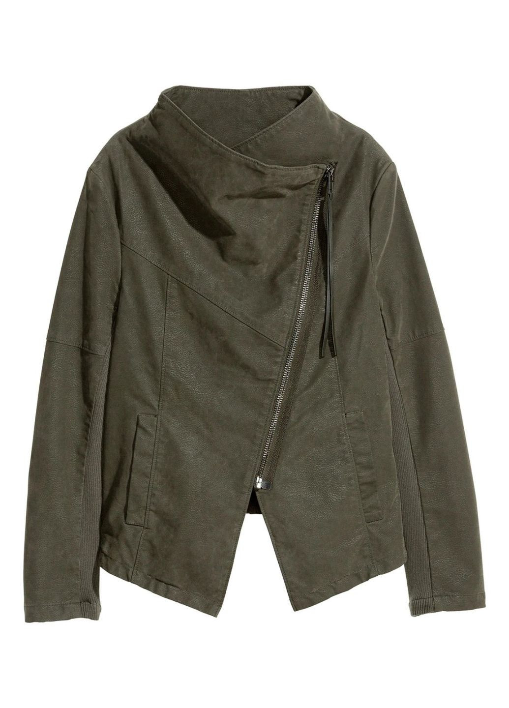 Оливковая (хаки) демисезонная куртка H&M