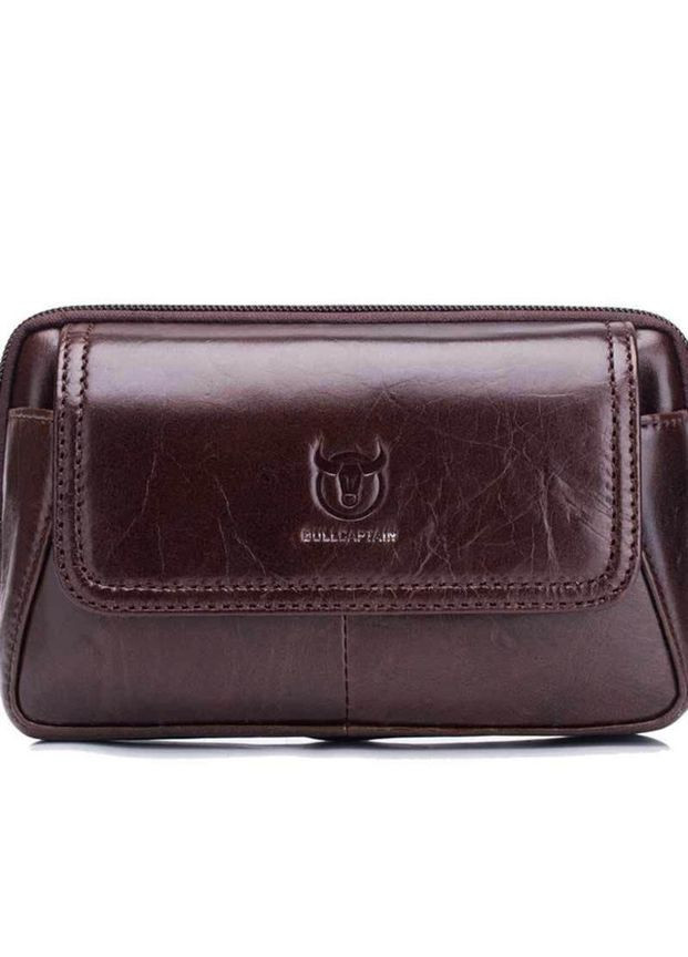 Сумка чоловіча шкіряна на ремінь месенджер в дорогу для документів чохол для телефону сумочка на пояс BULL (332768935)