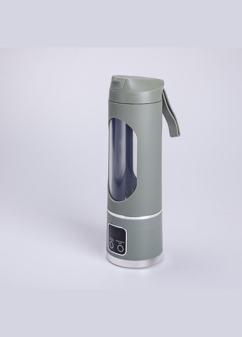 Портативний блендер для смузі на акумуляторі 450 мл блендер пляшка 25 Вт USB Зелений No Brand (331162763)