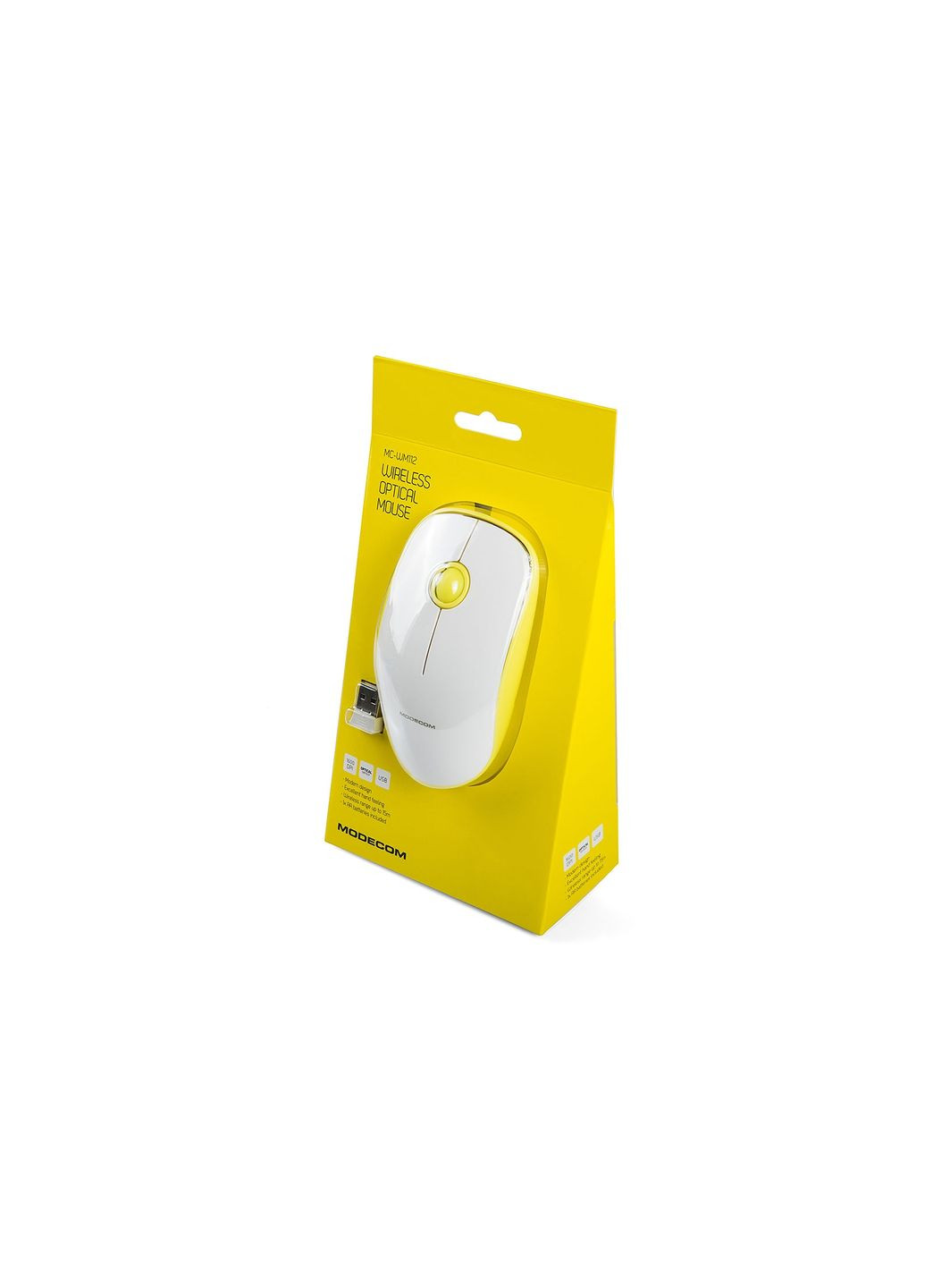 Миша Modecom mc-wm112 wireless yellow-white (268141081)
