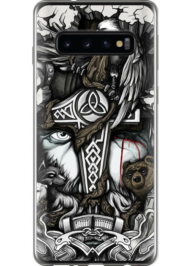 Силіконовий чохол 'Тату Вікінг' для Endorphone Samsung Galaxy S10 (257803965)