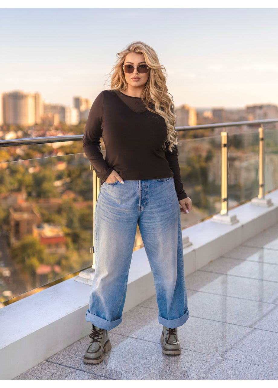 Женская кофточка с декольте сетка Fashion Girl (362744722)