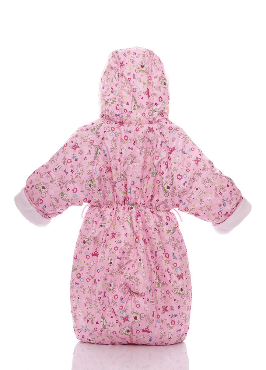 Комбинезон Трансформер для девочки на флисе с принцессой розовый 86 см (27963) BABYKROHA (297198018)