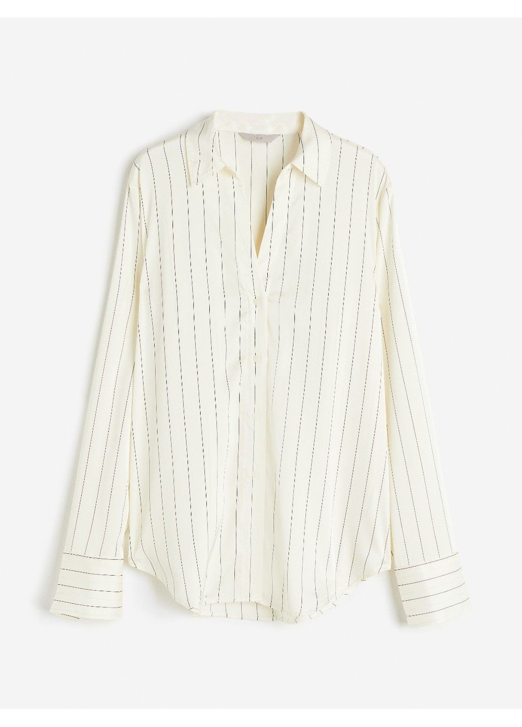 Жіноча блуза з V-подібним вирізом (57700) XS Молочна H&M (304196989)